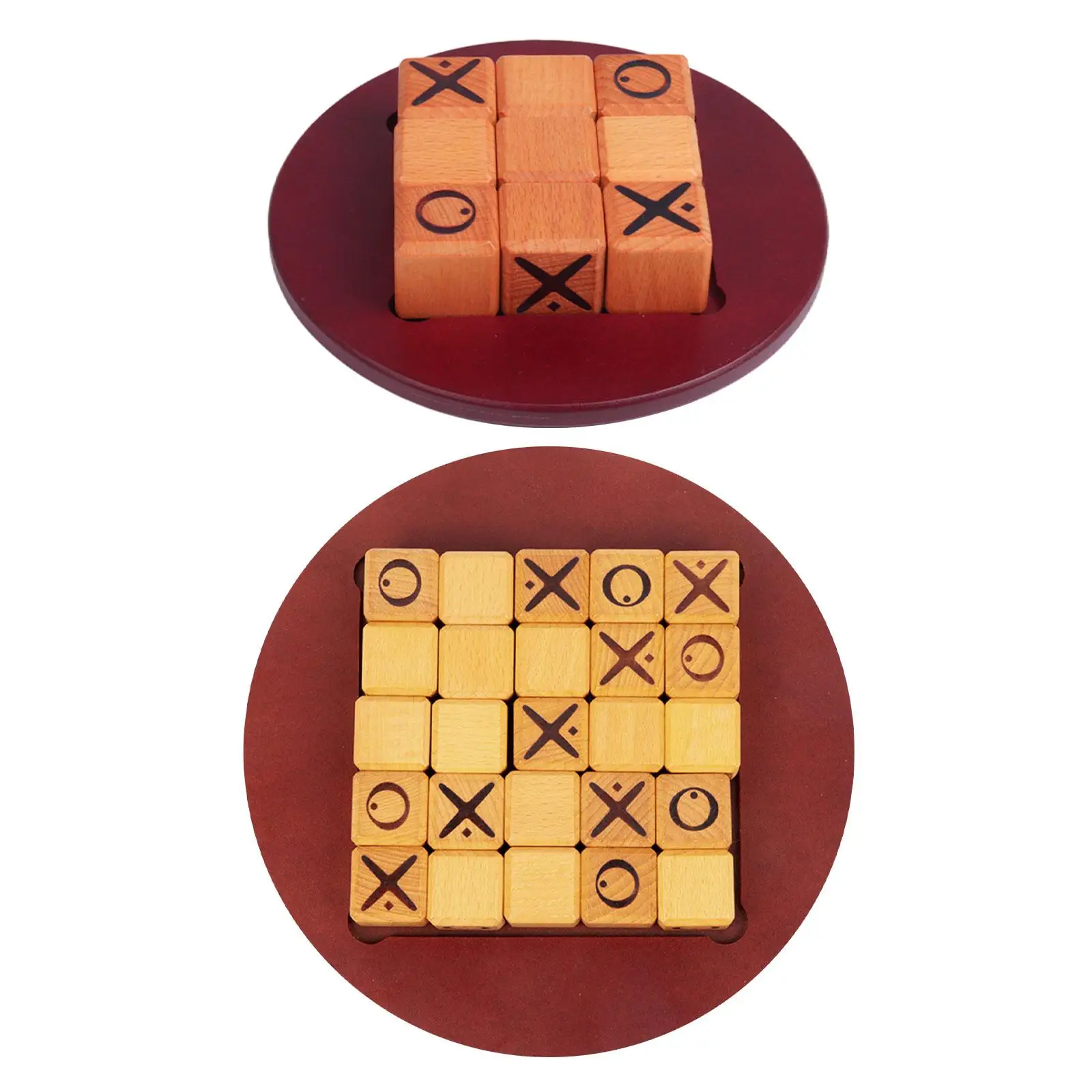 

Wooden Tic TAC Toe Game Coffee Table Games for Family Night Kids Adults