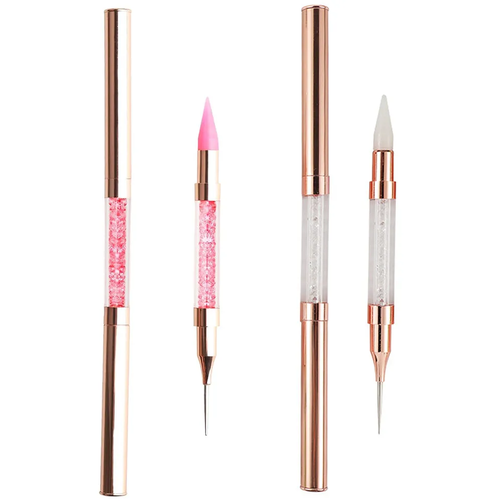 Rhinestones Picker Doting Pen Dual-Ended Wax Pencil Pen Rhinestone Picker Double Head Applicator Gems Stick Tool