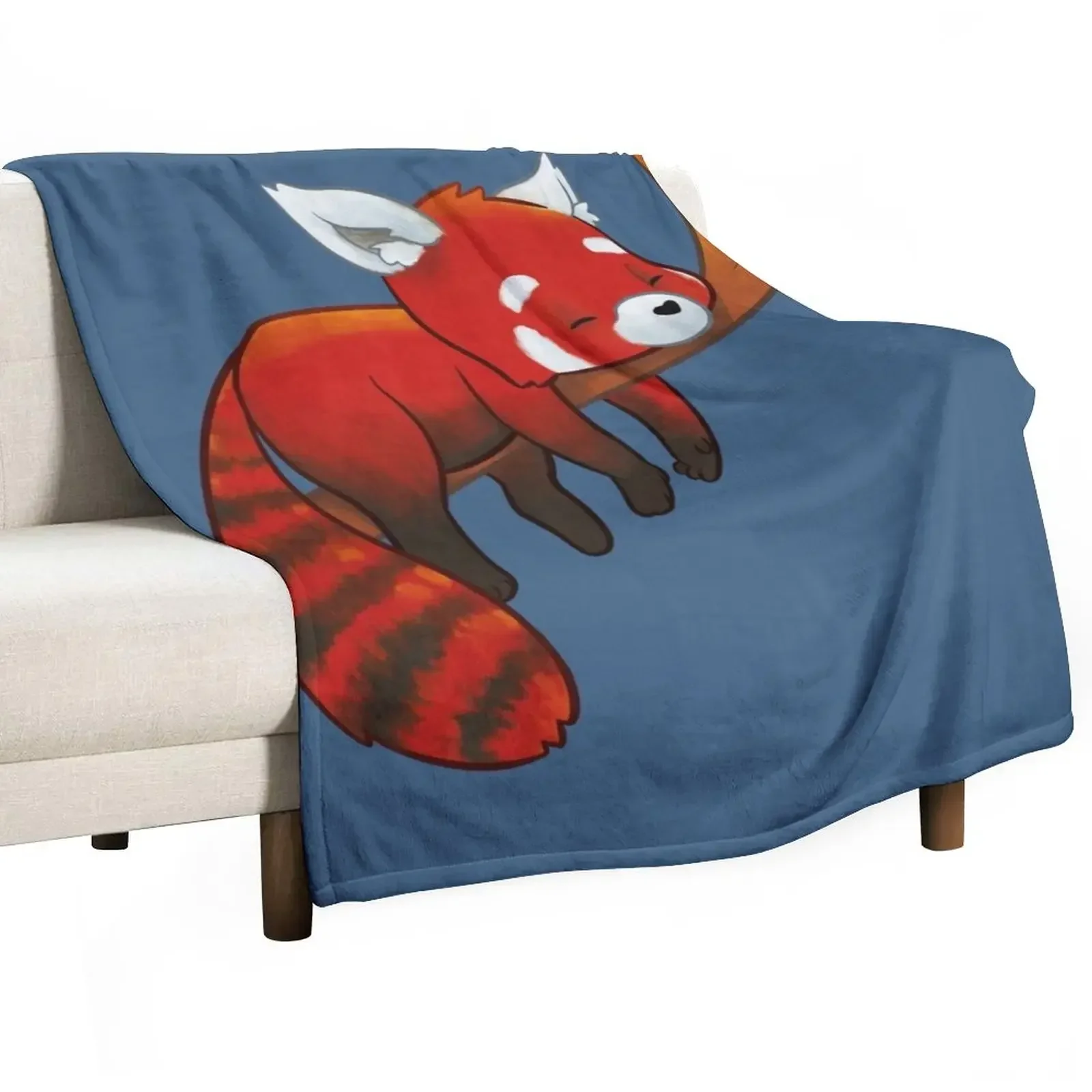 

Sleeping Red Panda Throw Blanket manga Soft Beds Blankets