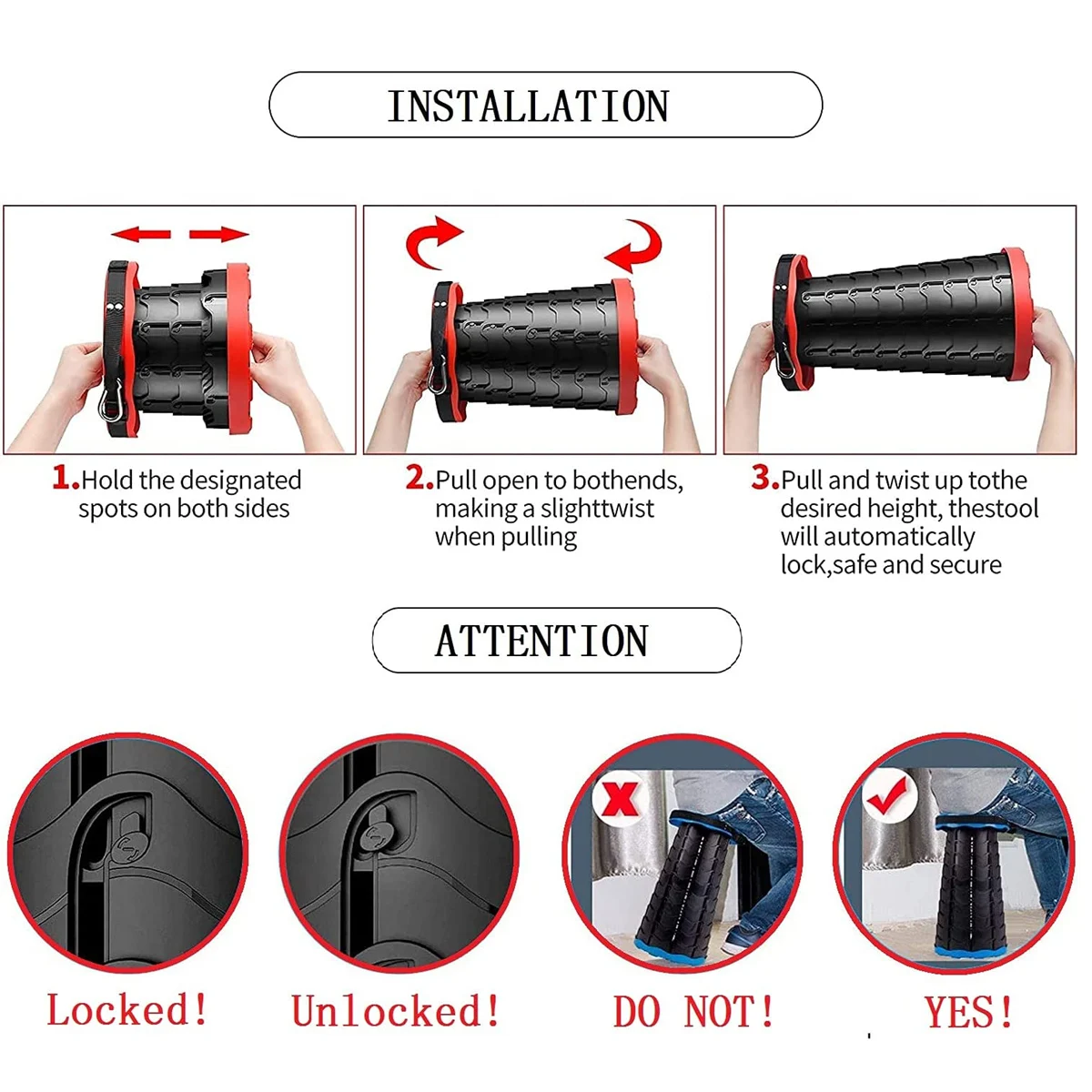 Portable Telescopic Folding Stool Outdoor Camping Retractable Stools for Travel Hiking Beach Chair Foldable Fishing Stool Chairs folding stool,folding chair
