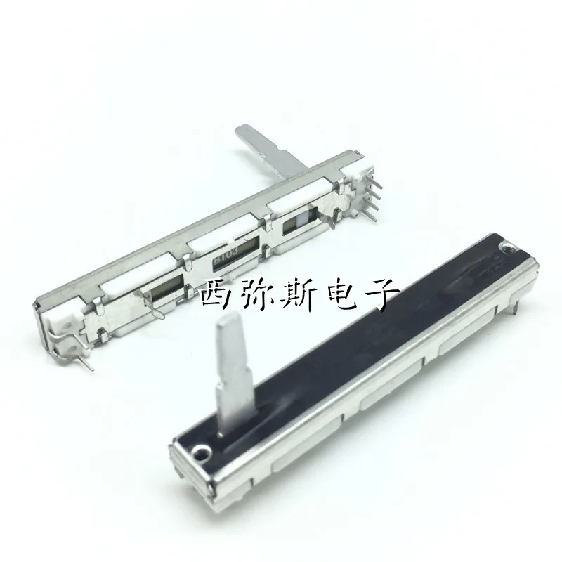 1pcs，Straight slip potentiometer，B103 10K，Total length 60mm, travel 45mm，DJM300 400 500 600 800 1000