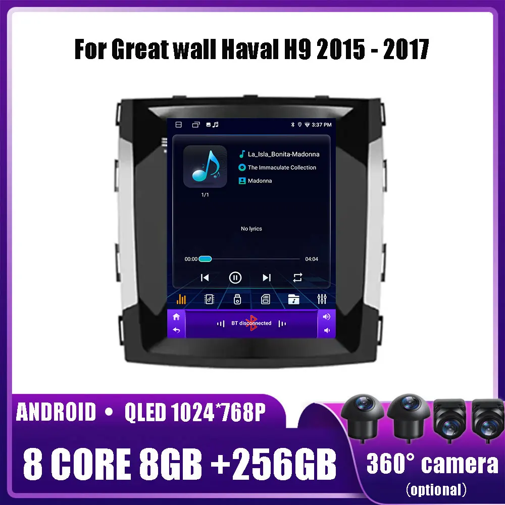 

Автомобильная система Android 14 для Great wall Haval H9 2015-2017, радио, видео, мультимедиа, навигация, беспроводной GPS, Carplay, Wi-Fi, 4G, DVD, 2din