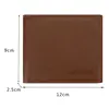 New Short Men Wallets High Quality Card Holder Classic Men's Purses Name Customized PU Leather Photo Holder Small Male Wallet 3