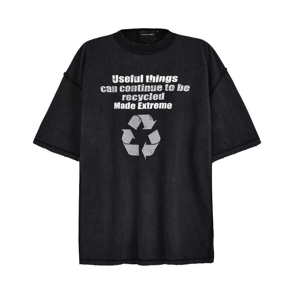 

Grunge Vintage Wash Oversized T-shirt Streetwear Tops Retro Punk T Shirts Y2k Women Men's Clothing Short Sleeve Tee 2024 Hip Hop