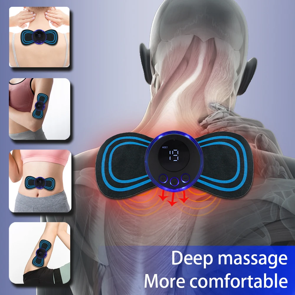 Neck Rechargeable Massager Electric Neck Massage EMS Cervical Vertebra  Massage Patch for Muscle Pain Relief,Support Dropshipping