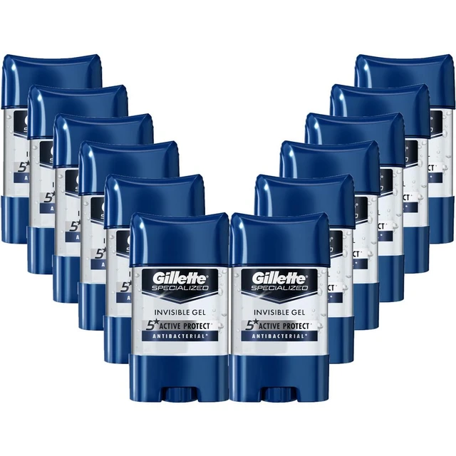 Kit 12 Desodorante Antitranspirante Gillette Specialized Antibacterial Gel  82g - AliExpress