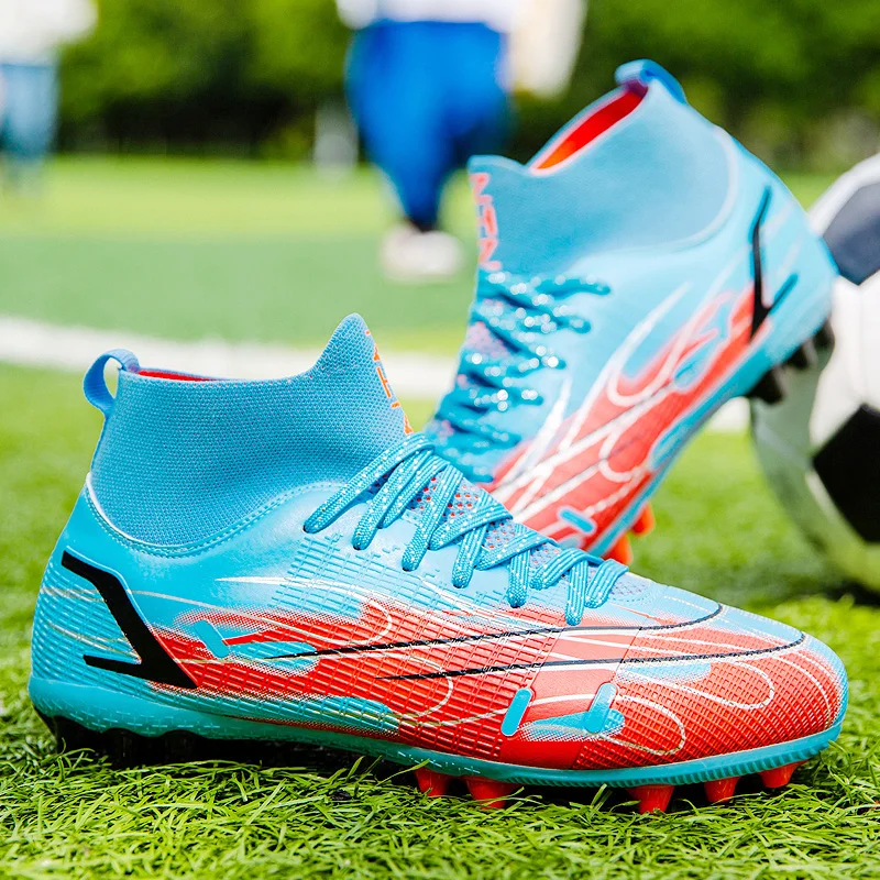 Men's Professional Football Boots Fashion Outdoor Unisex Society Soccer Cleats High Football Sneakers Kids zapatillas de futbol