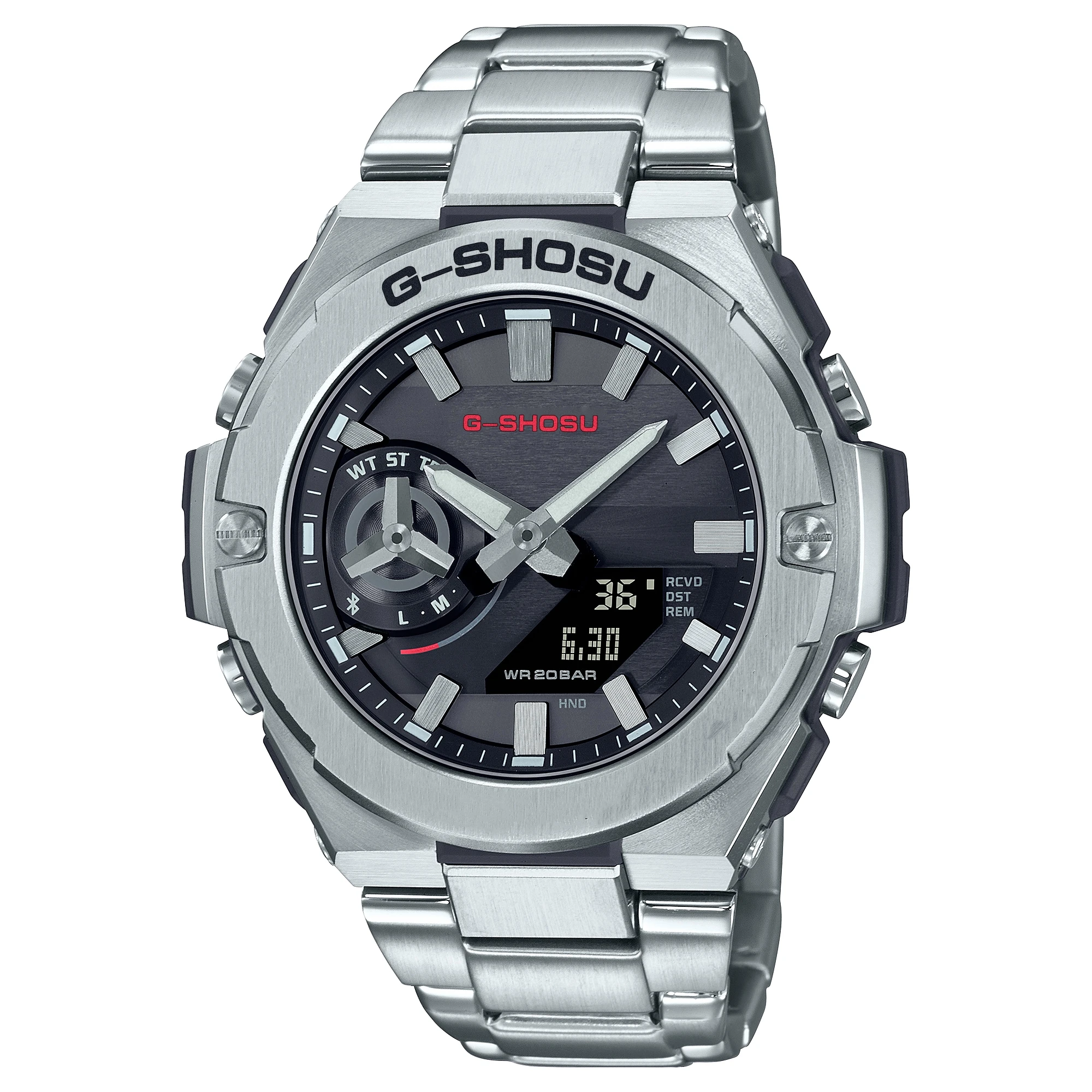 Men's Electronic GST Watch Full Function LED Alloy Large Dial World Time Full Function 500 Oak Series 3