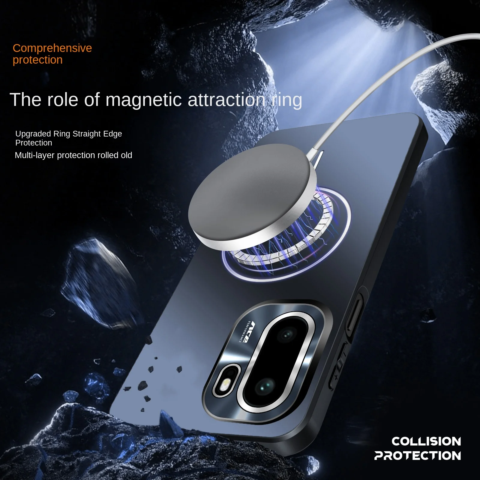 Colorful Magnetic Full-Lens Protective Scratch-Resistant Phone Case