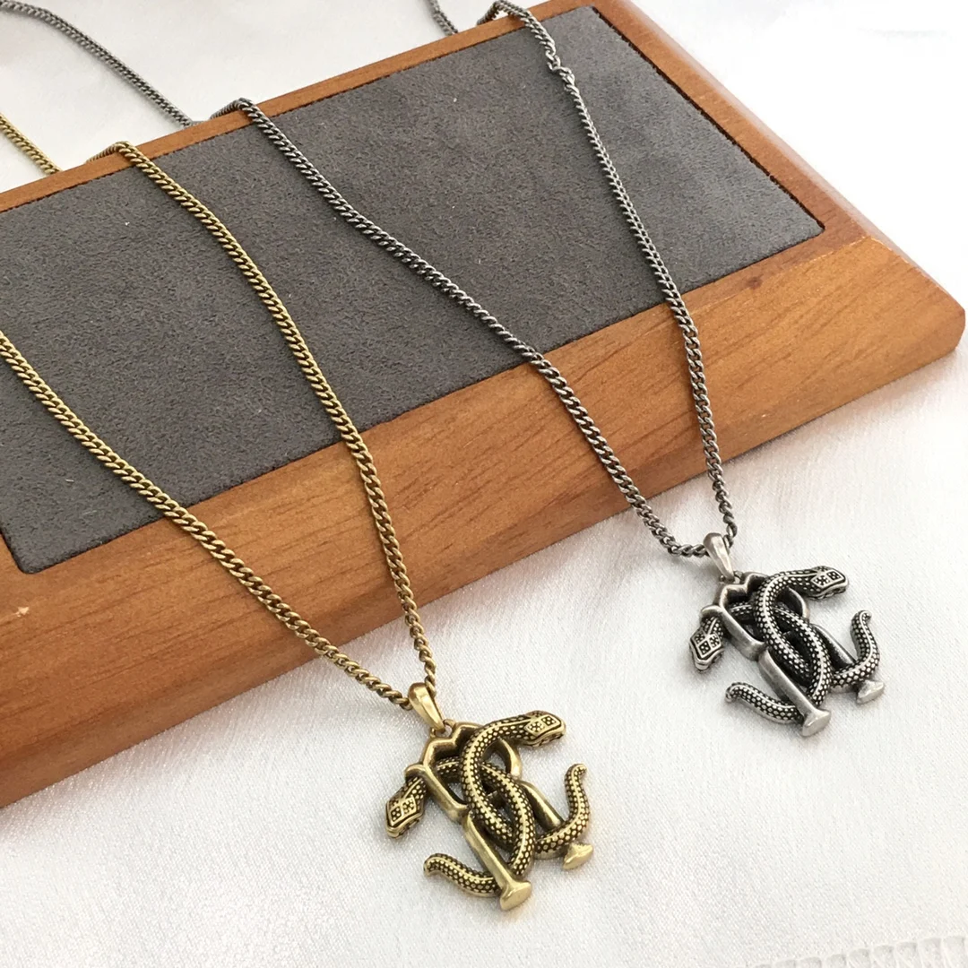 

Женское винтажное ожерелье с подвеской, роскошное Элегантное ожерелье с цепочкой в стиле хип-поп, Подарочная бижутерия