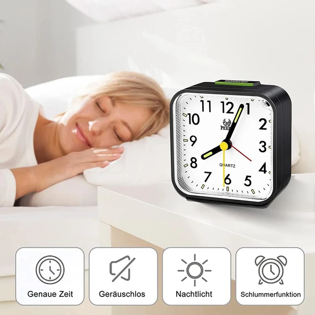 Sveglia analogica silenziosa senza ticchettio, sveglia protable con  funzione Snooze, luce notturna, a batteria per l'ufficio della camera da  letto - AliExpress