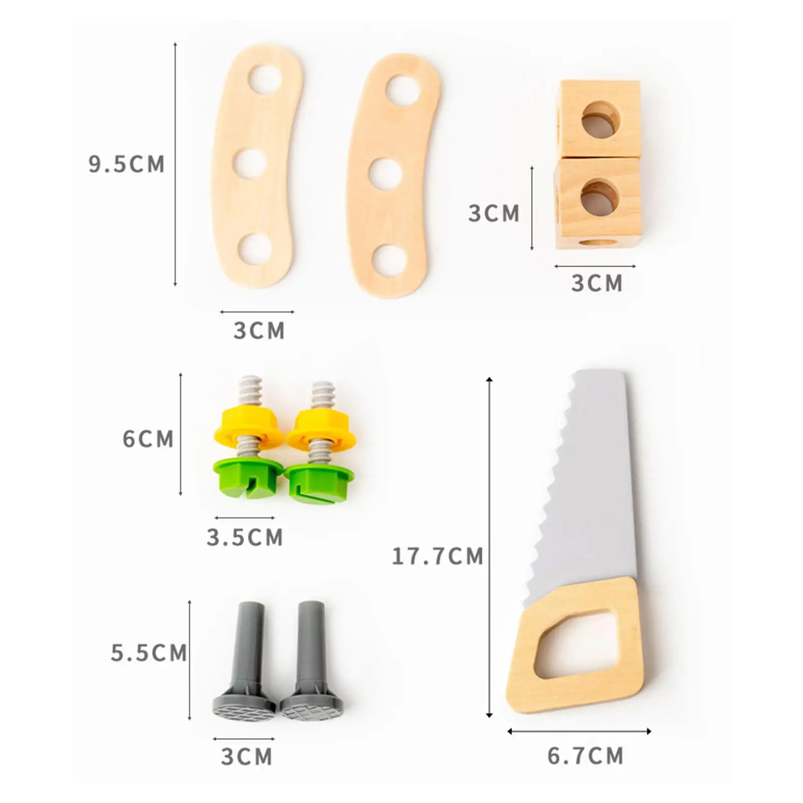 Childrens Tool Belt Set Montessori Pretend Play Fine Motor Skill Construction Role Play Set for Girls Boys Birthday Gifts