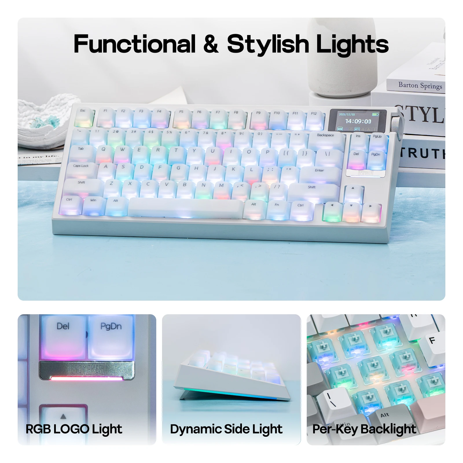 EPOMAKER G84 PRO 80% QWERTY ANSI USレイアウト 有線/Bluetooth/2.4