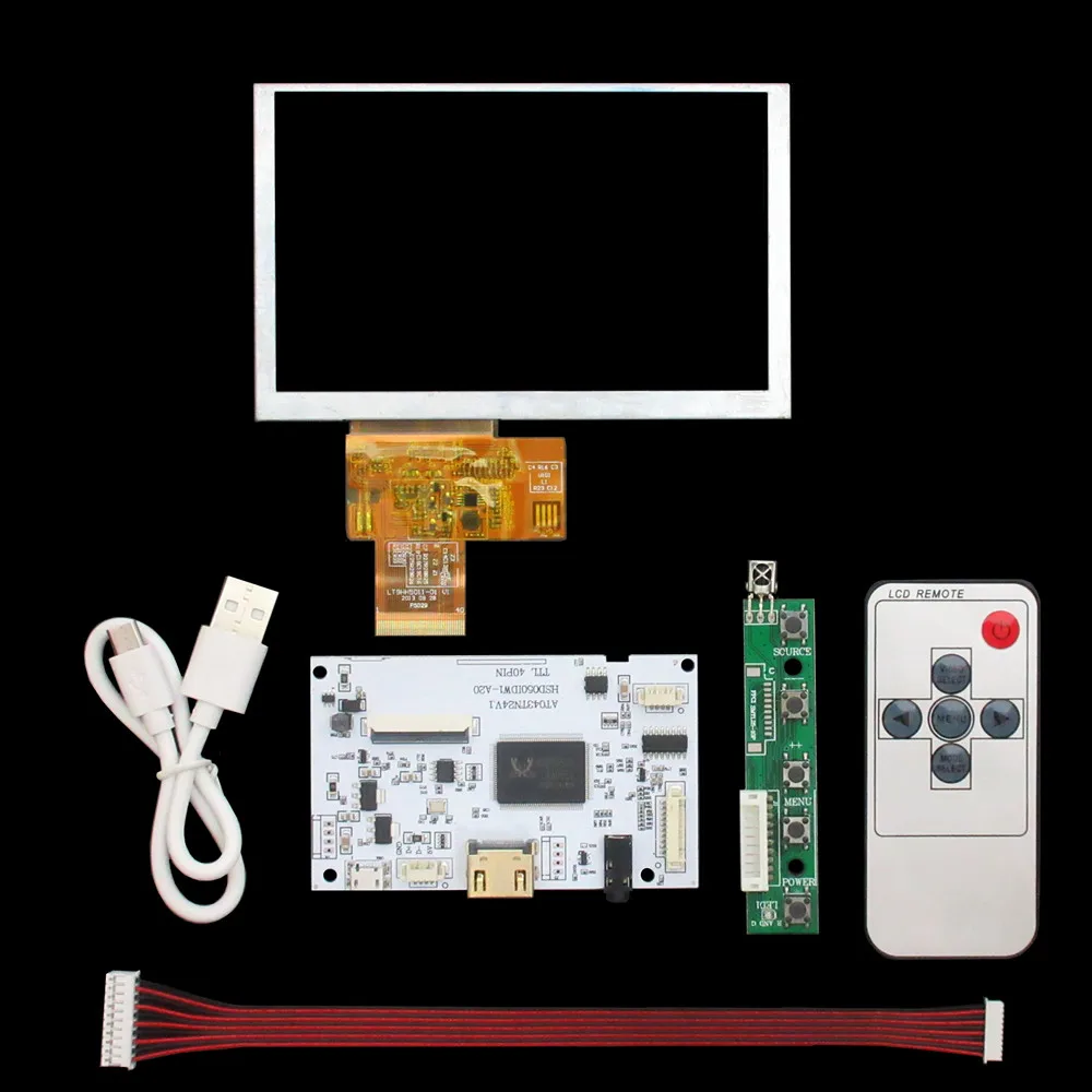 다목적 LCD 디스플레이 화면 오디오 HDMI 호환 드라이버 제어 보드, 800*480, 5 인치