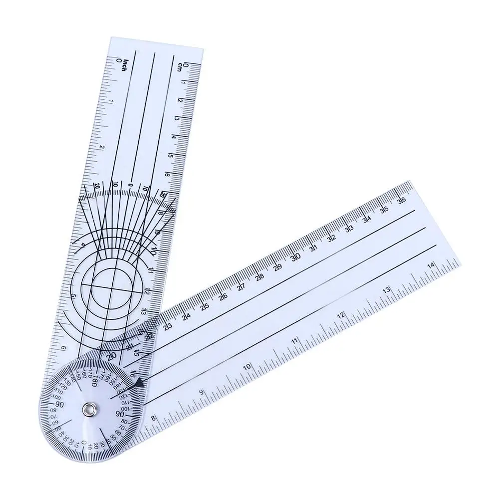 

PVC Finger Angle Multi-Ruler 360 Degree Protractor Orthopedics Measuring Ruler Spinal Ruler Joint Ruler Goniometer Ruler