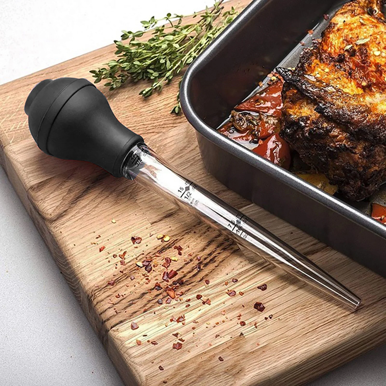 Turkey Baster Syringe Set Meat Marinade Injector With Needles Cleaning