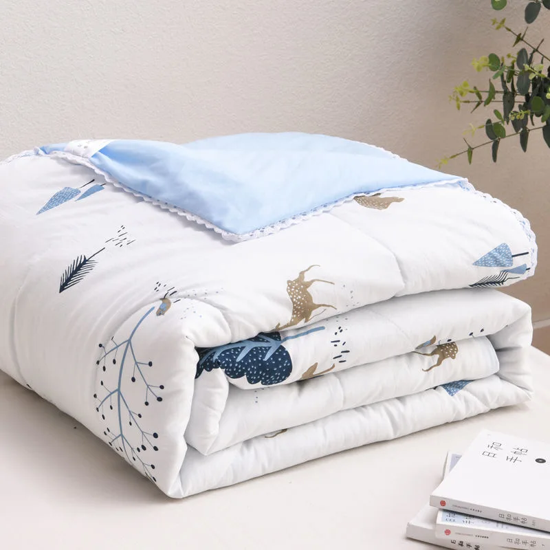 Summer Quilt Summer Quilt Set Bed Comforter Cute Thin Comforter Quilt with Floral Lace High Quality Children King Animals Fruits Bedspread Adult Patchwork Bed Blankets