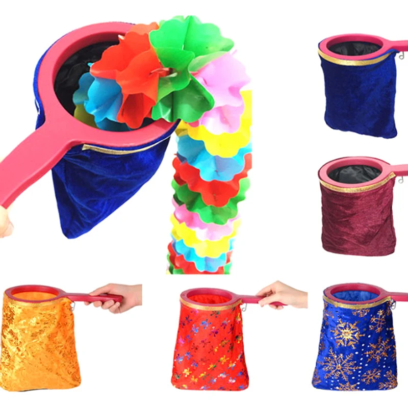 

Handle Appear Disappear Magic Prop Magicians Stage Change Bag Magic Trick