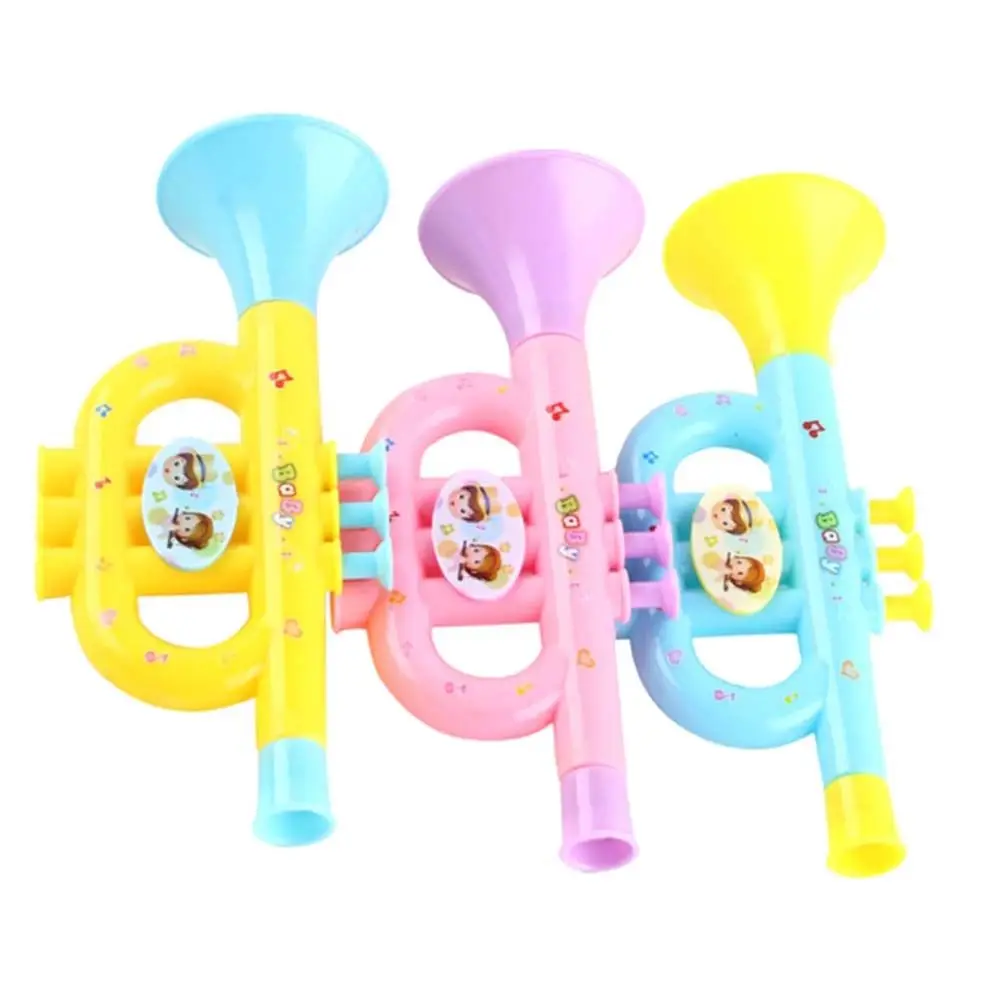 Random Color Infant Playing Simulation Instrument Musical Instruments Toy Kids Trumpet Trumpet toy Baby Music Toys Hooter Toy