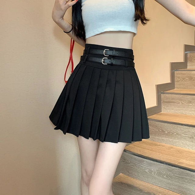【in a row】High Teen Belt Pleated Skirt Pants Sale Bottoms – Fifteen Twenty