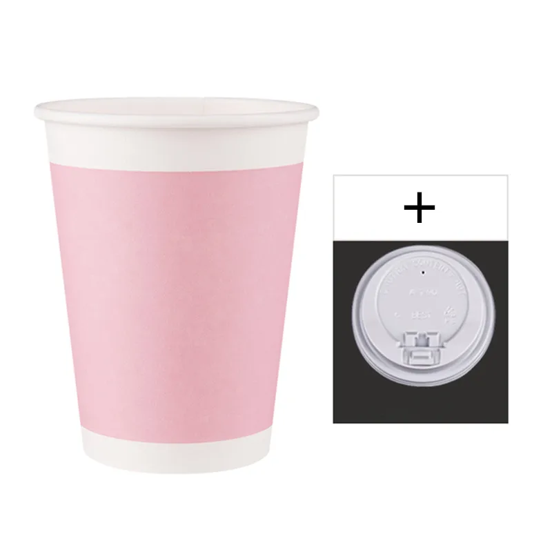 50pcs High Quality Coffee Cup Disposable Cups Milk Tea Soy Packaging Cups  8oz 280ml 10oz 330ml Drinking Double Thick Paper Cup - Disposable Cups -  AliExpress