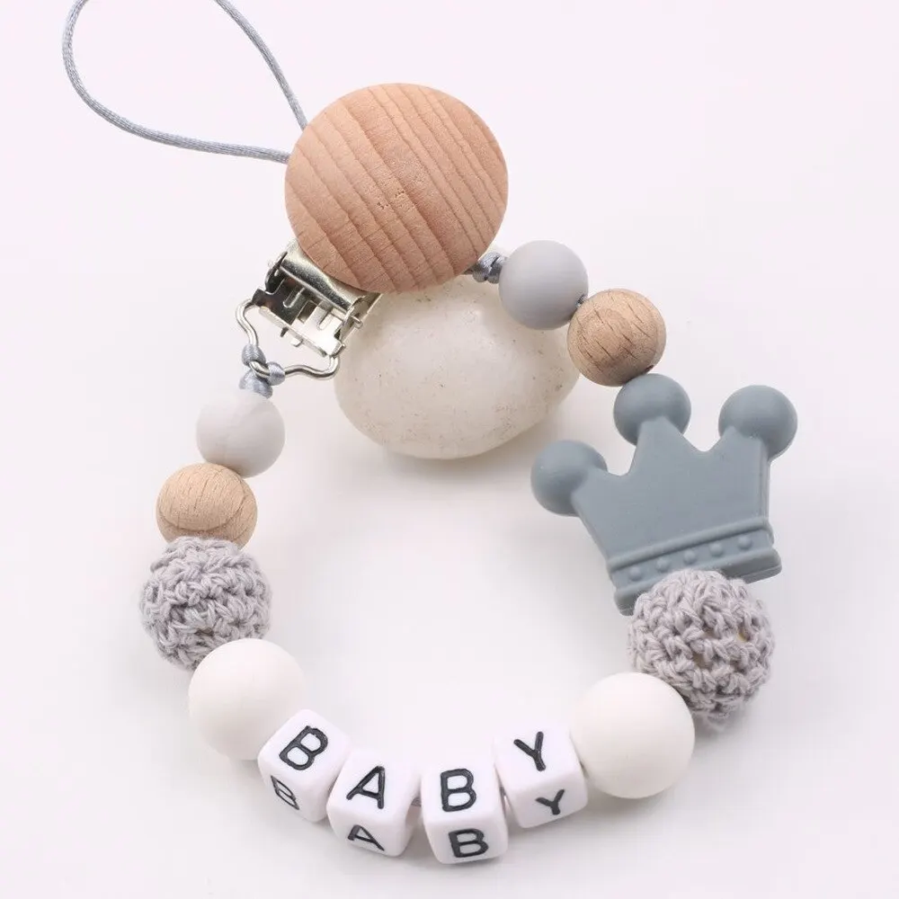 Pacifier Chain 1 Pcs Babies Soothing Beech Silicone Anti Drop