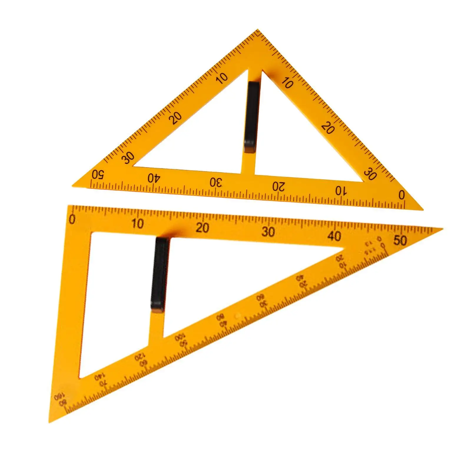 2x Large Math Geometry Ruler,Drawing Math Geometry Tool,with Detachable Handle,Large 60 Degree Triangle for Black Board