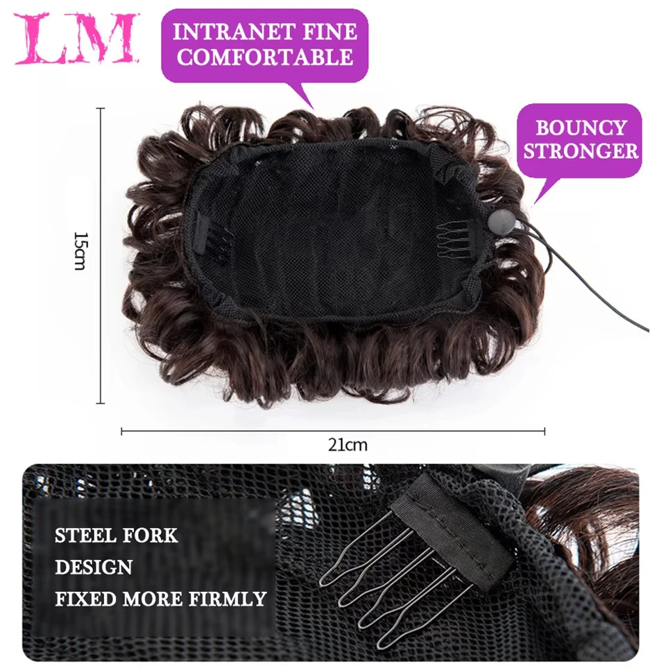 Synthetic Curly Hair Scrunchie Wrap for Women