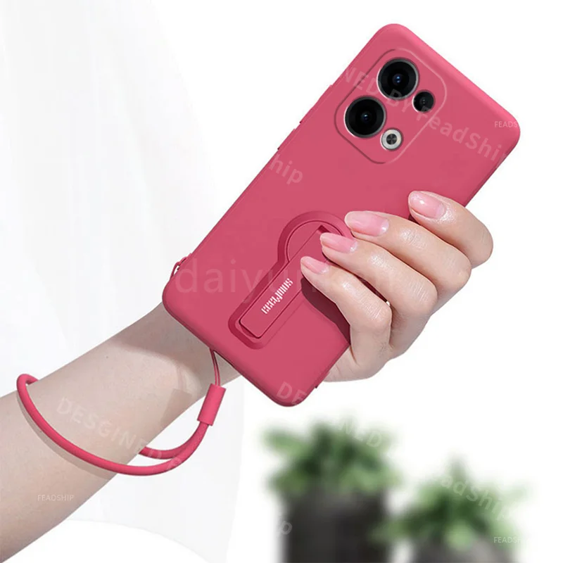 Shockproof Silicone Phone Case with Screen Protector and Holder Bracket