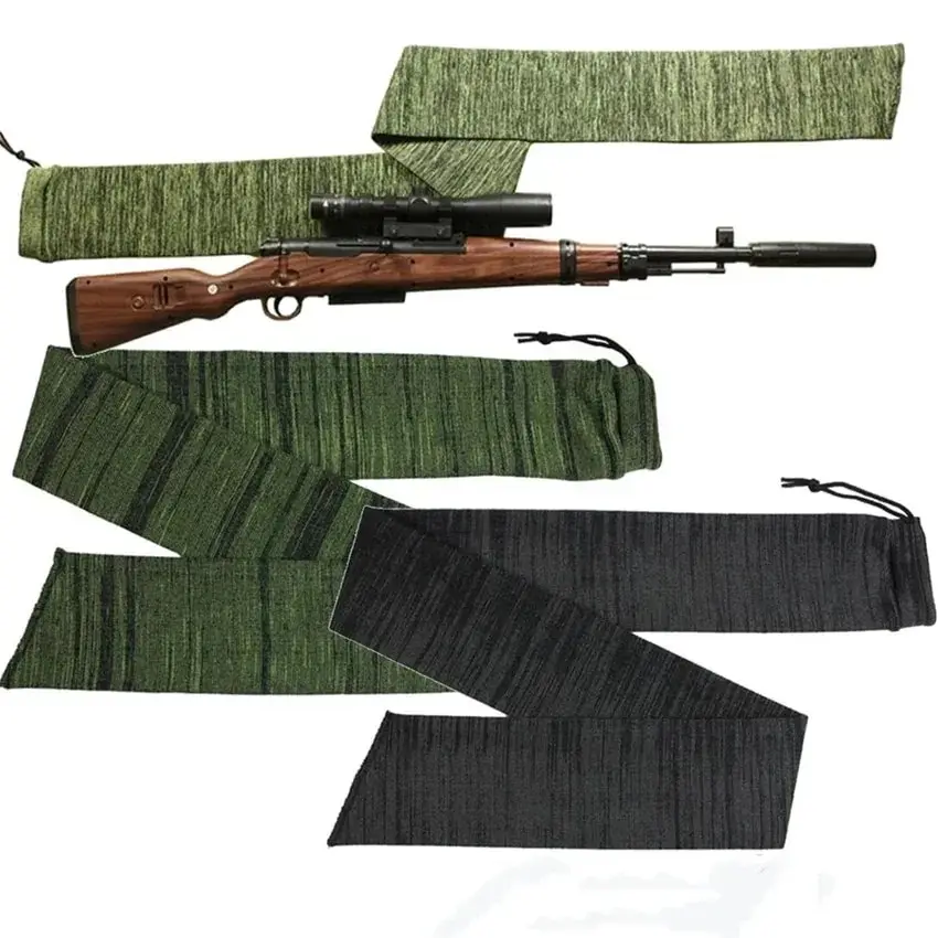 Gun Socks Outdoor Hunting Knitted Gun Socks 54" Polyester for Rifle Fishing Rod