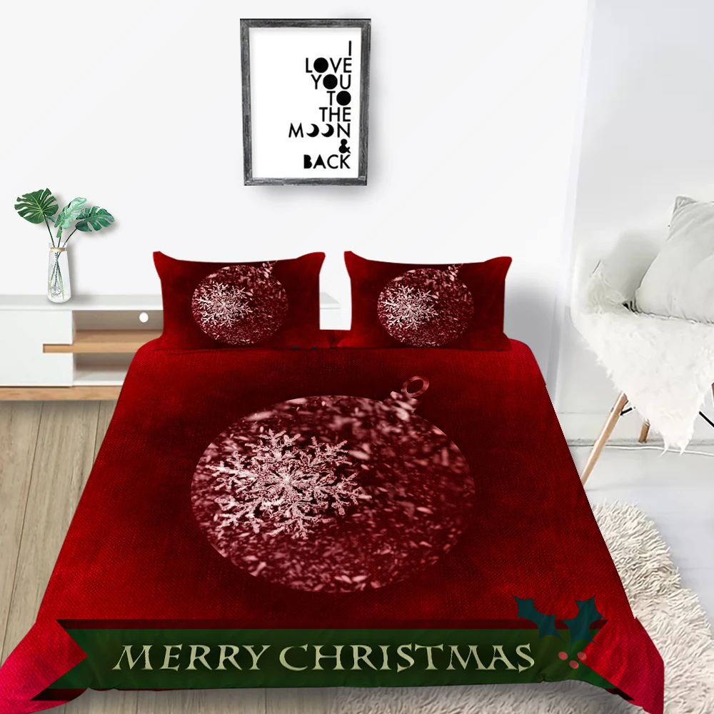 

Merry Christmas Duvet Covers Microfiber Quilt Cover Set Children Teens Single Double Size Home Bedclothes King Queen Size