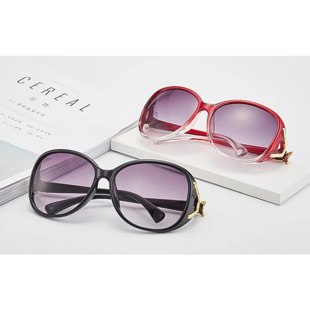 Sunglasses Ladies Anti-Ultraviolet Jade Crystal Texture Sun Glasses Gradient Black Outdoor Sunglasses Oculos Sol_voghion.com
