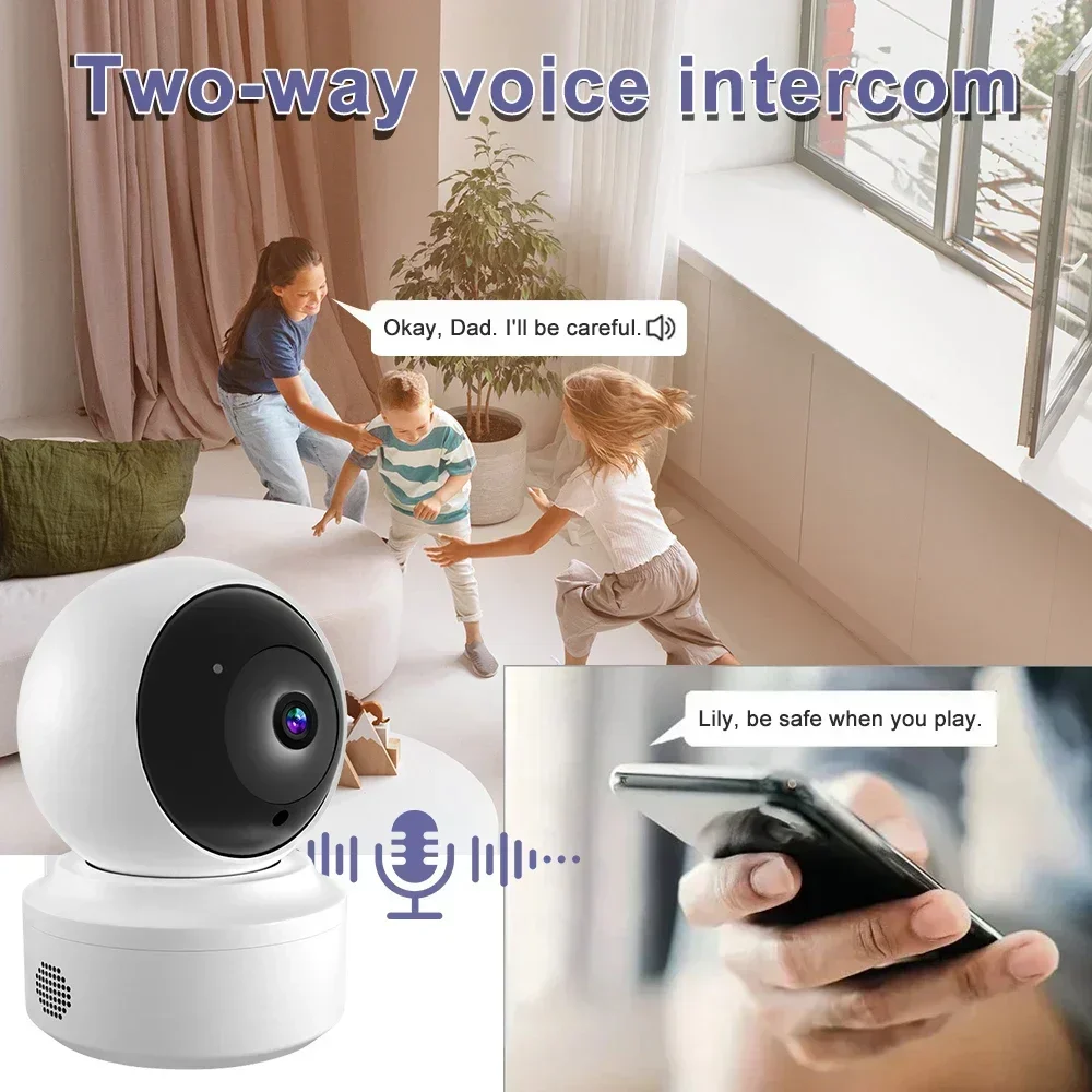 Baby Monitor 2MP CCTV Camera Surveillance WiFi Wireless 360° Panoramic IP Camera Two-Way Audio HD Home Security Camera Haomi APP