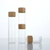 Dispensing Bottles Glass Sealed Spice Jars Transparent Storage Tank with Wood Lids Food Storage Sealing Jar Storage Tool 5