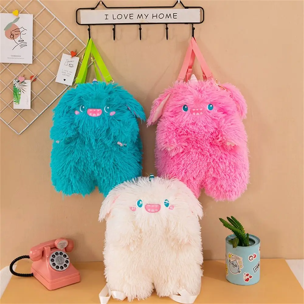 

Shopping Bag Plush Backpack Cartoon Coral Fleece Stuffed Backpack Plush Toy Schoolbag Women Plush Bag Ladies/Female