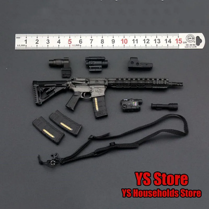 

In Stock FlameSoldier FS001 1/6 Man Soldier M4 Weapon Mini Rifle Delicate Simulation Gun Static Model Toys Fit 12" Figure Gifts