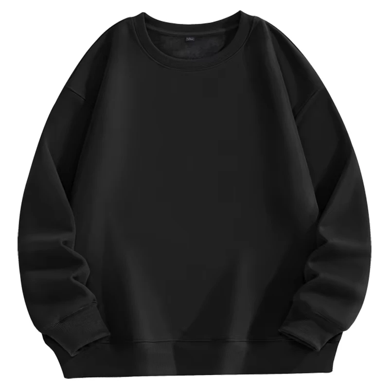 Erkek Büyük Beden Moda Günlük Uzun Kollu Sweatshirt Sonbahar ve Kış Çok Satan Basit ve Rahat Unisex Üst