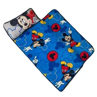 Disney Mickey Minnie Mouse Frozen Princess Toddler Baby Nap Mat Pillow All-in-one Travel Boys Girls Sleeping Blanket Gift 2