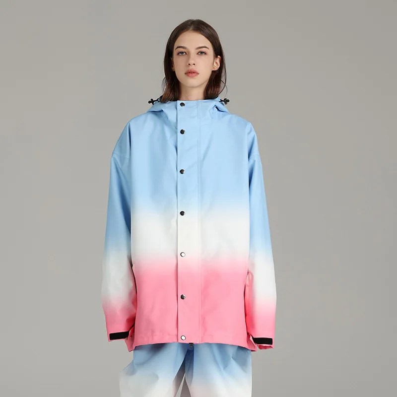 

Водонепроницаемая и ветрозащитная спортивная куртка для сноуборда Searipe для женщин и мужчин, свободная парная Одежда большого размера для катания на лыжах и сноуборде