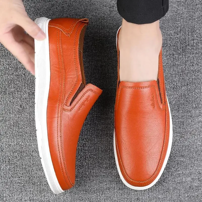 

Loafers Leather Shoes Men's Summer New Genuine Leather Moccasins Casual Leather Shoes Cowhide Breathable Moccasins