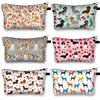 Cartoon Dog Print Ladies Cosmetic Bag Shopping Fashion Coin Purse Cute Dachshund Holding Portable Travel Girl Cosmetic Case 1