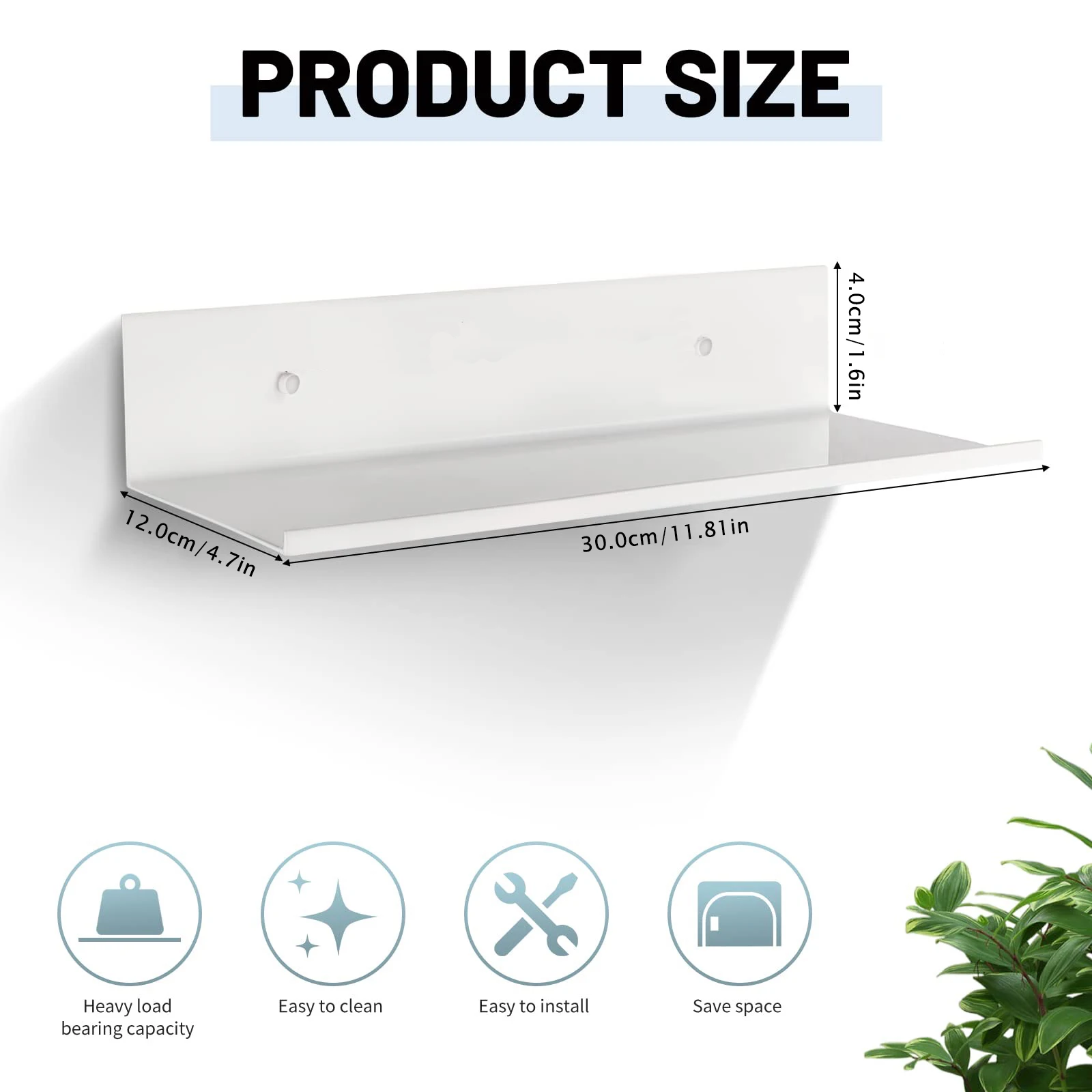 30/40/50cm  maden  Yüzer Raflar  Duvara Monte  Depolama Rafı  Mutfak  Duş Odası  Yatak Odası Cihazı  Banyo Düzenleyici  Aksesuarlar