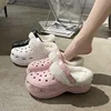 EVA Garden Shoes Female Plush Thick Bottom Increased Winter Outdoor Cotton Slippers Female Sponge Cake Anti-skid Slippers 1