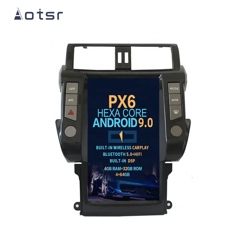 

For Toyota Land Cruiser Prado 150 2010+ Android 9.0 4+64GB Tesla Car Multimedia Radio Player Auto GPS Navigation