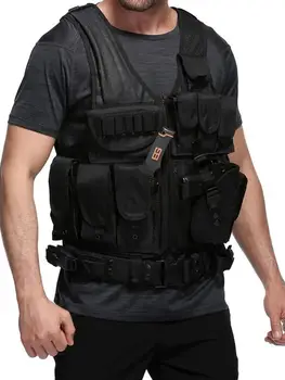 Adjustable Army Outdoor CS Game Airsoft Training Jacket Molle Tactical Vest Military Combat Body Armor Vests Security Hunting 6