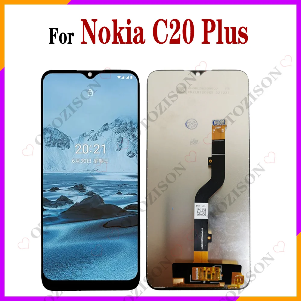 ЖК-дисплей 6,5 дюймов для Nokia C20 Plus, ЖК-экран TA-1388 TA-1380, ЖК-сенсорная панель, дигитайзер, датчик в сборе, Замена ЖК-экрана C20plus