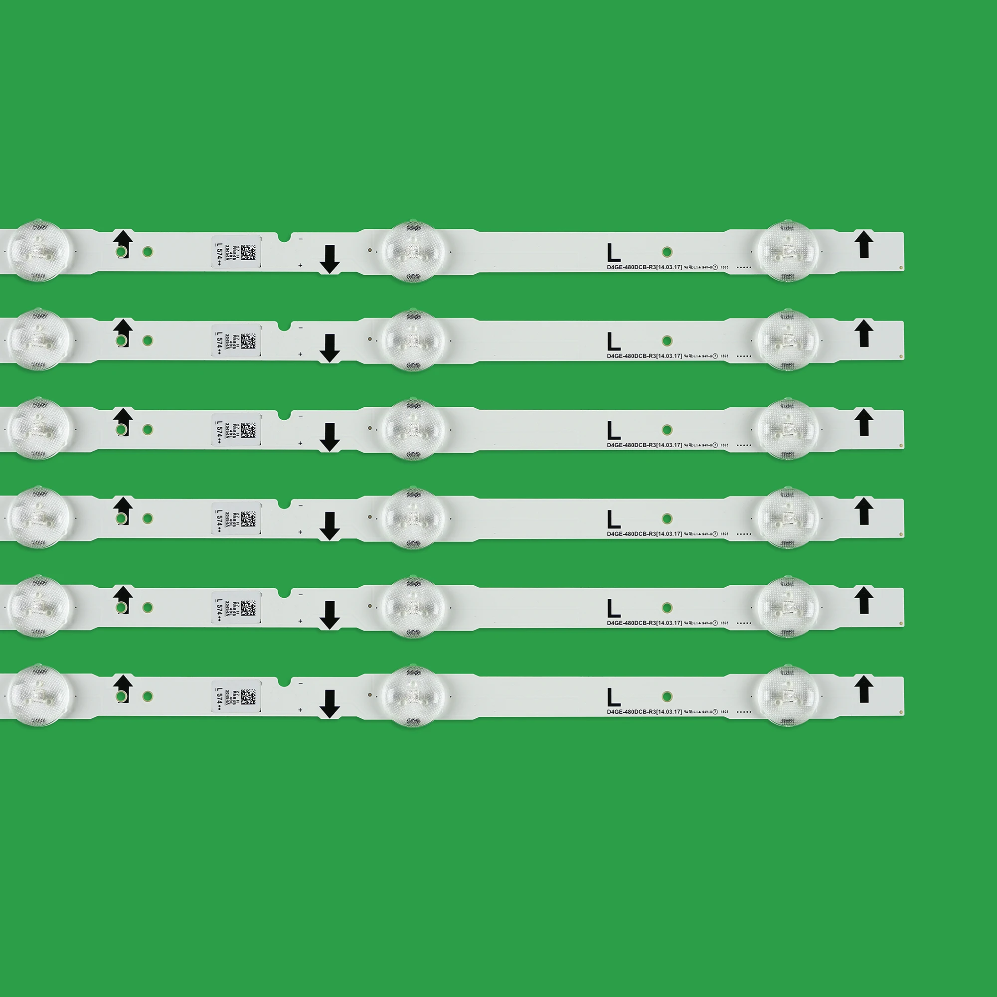 Tira de Retroiluminação Led para tv Samsung Ue48h6400 Ue48h6200ak Bn9630453a Bn96-30454a D4ge480dca-r3 D4ge-480dcb-r3 12 Pcs Set - Imagem 2