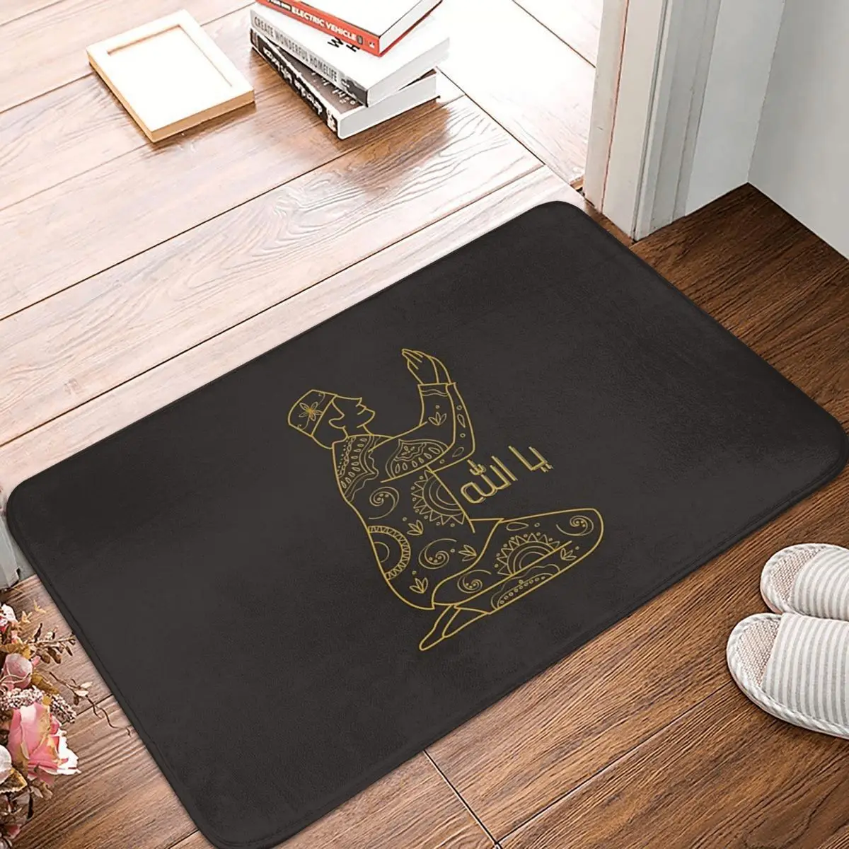 

ALLAH IT RAMADAN Doormat Non-slip Super Absorbent Bathroom Floor Mats Home Entrance Rugs Kitchen Bedroom Carpet Outdoor Footpad