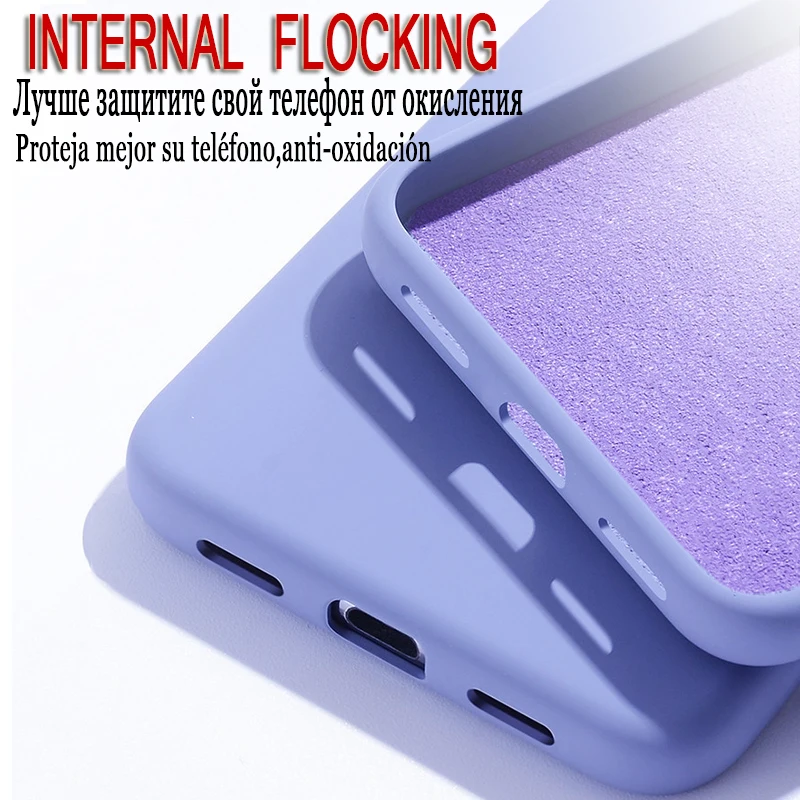 Luxury Original Liquid Silicone Soft Phone Case Cover