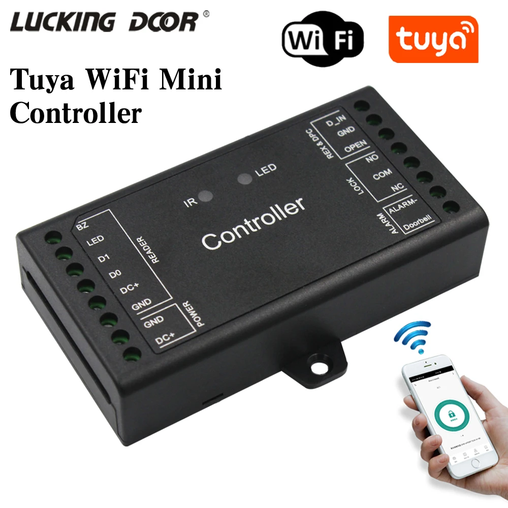 

Sboard Mini Size Single Door Wifi Remote Control Access Control Board Panel 12V Wiegand 26~44 bits Input Tuya App 1000 user